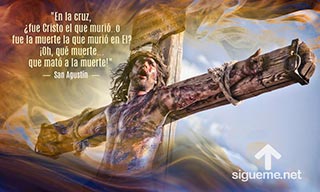 Jesus muere en la cruz en la semana de Pascua