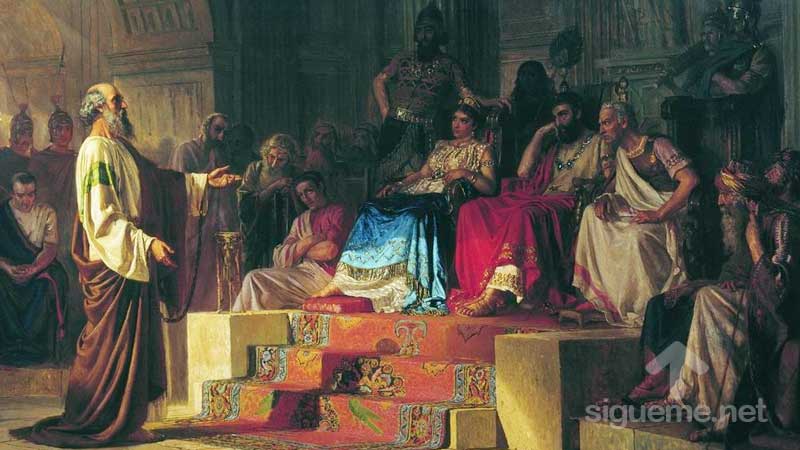 El Apostol Pablo persuadiendo al rey Agripa a ser cristiano