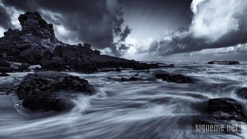 Tempestad formandose en la playa